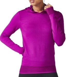 Fabletics Megan Seamless Pullover Boysenberry Hood Thumb Holes